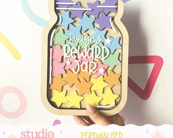 Personalised Magnetic Reward Jar | Kids Behaviour Chart | Motivation Tool