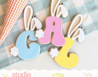 Personalised Initial Easter Basket Tag | Acrylic Letter Keepsake