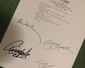 Beatles 1965 Shea Stadium 4 reproduction signatures