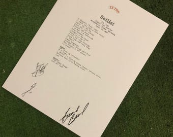 ZZ top signed Setlist with X3 autographs