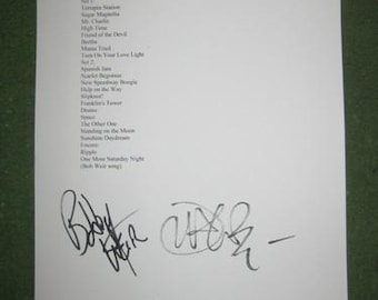 Dead and Company signed Bob Weir John Mayer Setlist 2019 autograph REPRINT