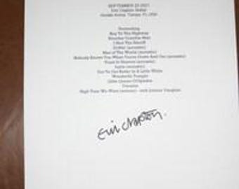 Eric Clapton 2021 setlist with signature reprint