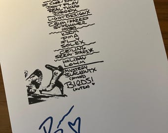 Turnstile signed reprinted 2025 Setlist BRENDAN YATES