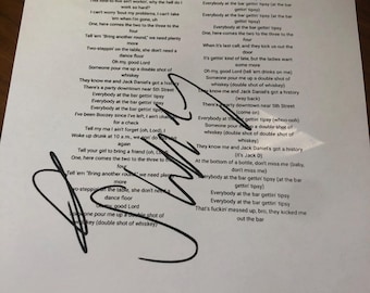 Shaboozey A Bar Song (Tipsy) lyrics signed reporduction autograph