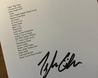 Tyler Childers signed reprinted 2025 Setlist On the Road Tour TN