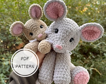 Crochet Sitting Mouse Pattern Rat Amigurumi Stuffed Animal Tutorial