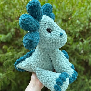 Virkad sittande Axolotl Amigurumi-mönster | Handledning för virkmönster med låg söm | Virkmönster för Axolot Plushie bild 3