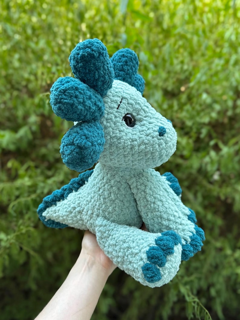 Virkad sittande Axolotl Amigurumi-mönster | Handledning för virkmönster med låg söm | Virkmönster för Axolot Plushie bild 3