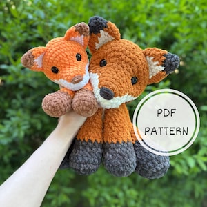 Crochet Sitting Fox Amigurumi Pattern | Woodland Crochet Pattern Tutorial | Fox Plushie Crochet Pattern