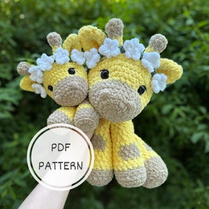 Crochet Sitting Giraffe Amigurumi Pattern | Safari Crochet Pattern Tutorial | Giraffe Plushie Crochet Pattern
