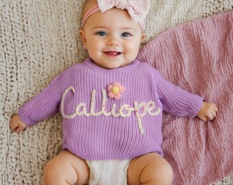 Personalized Baby Name Sweater,Custome Baby Jumper With Name,Newborn Coming Home Outfit,Baby Shower Gift,Christmas Gift For Girls Boys