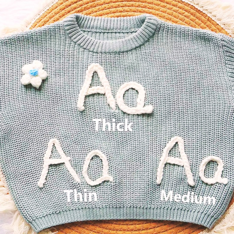 Custom Name Baby Sweater, Personalized Hand Embroidered Baby Sweater, Cute Baby Sweater , Baby Shower Gift, Birthday Gift For Baby Girls Boy zdjęcie 10