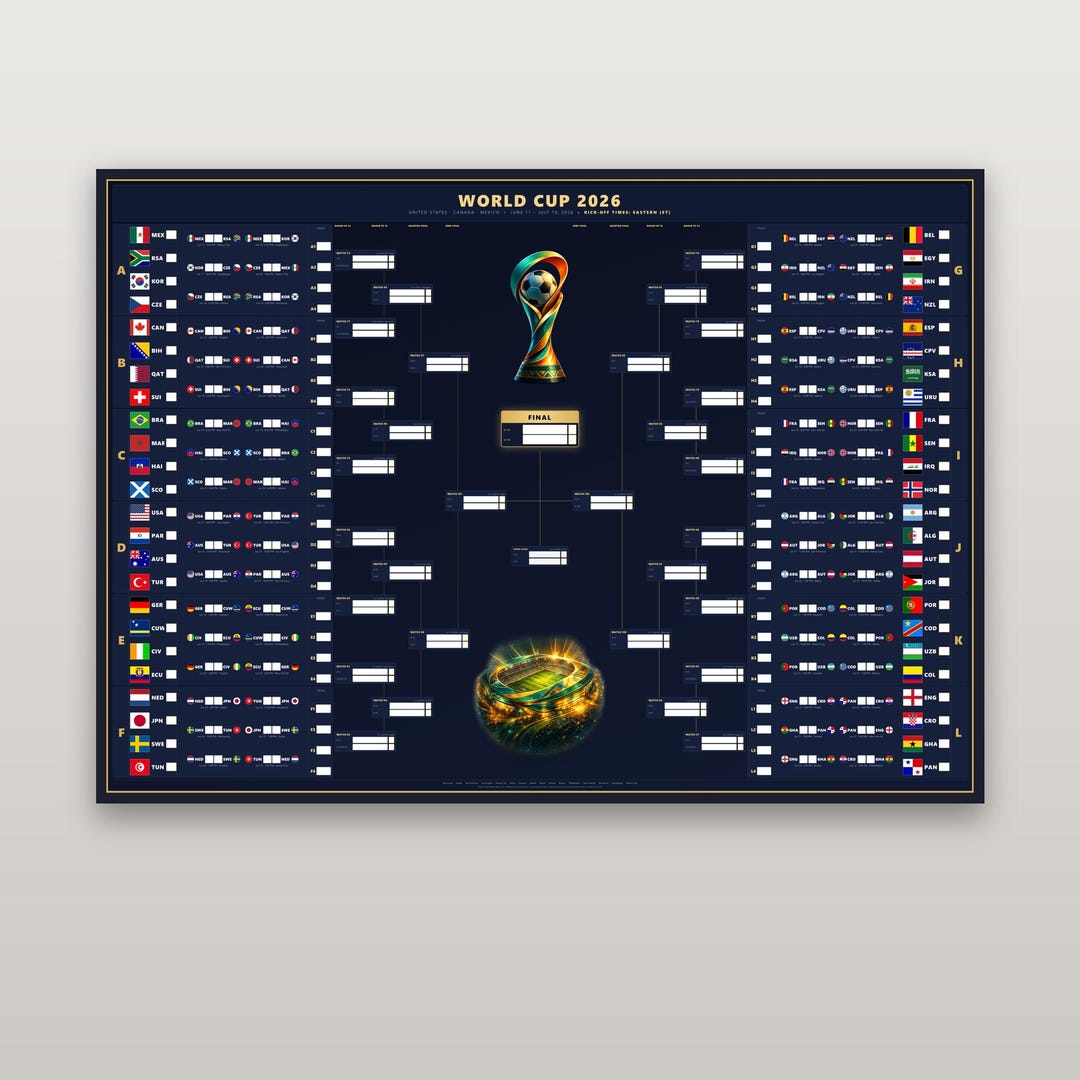 Poster De La Coupe Du Monde 2026 Tableau Mural Du Tournoi De Football poster-de-la-coupe-du-monde-2026-tableau-mural-du-tournoi-de-football