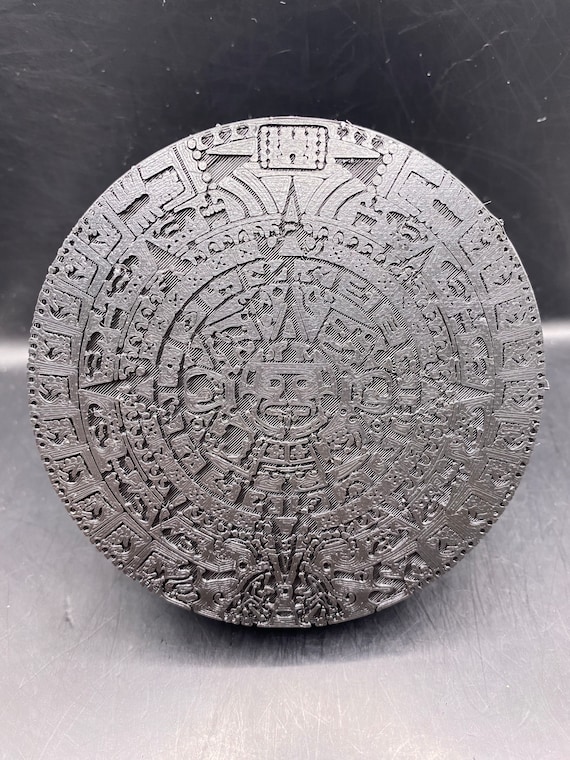 Digital 3D STL File Large Aztec Calendar Stamp