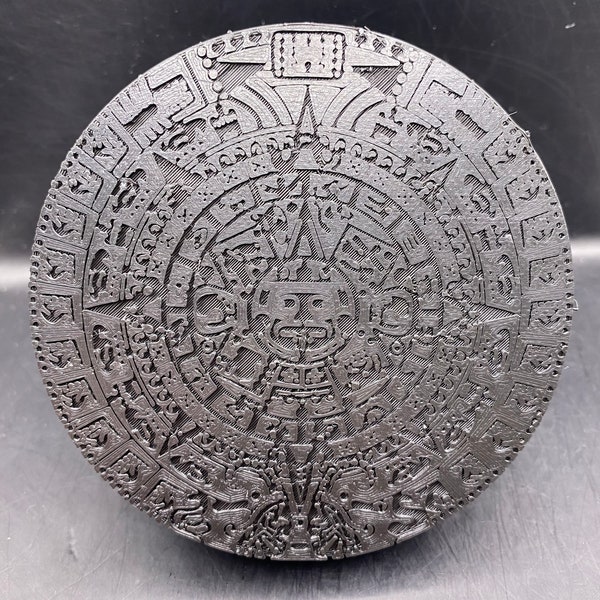 Digital 3D STL File Large Aztec Calendar Stamp