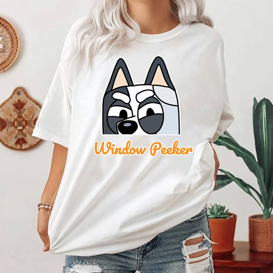 Bluey Muffin Heeler Window Peeker Shirt Muffin Heeler Shirt Etsy