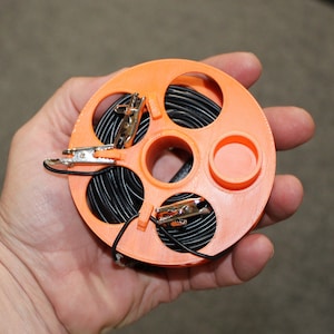 Antenna winder reel 3.5&quot; (90mm) diameter for portable ham radio antennas, perfect for 40m EFHW - wind with fingers or handle- Free Shipping!