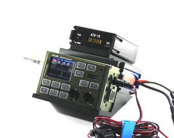 FX-4CR/ATU-10/Bioenno BLF-1203AB combo carrier wedge - tuner swivels forward for operating, sideways for stowing!