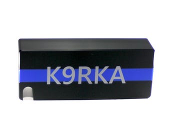 IC-7300/IC9700 front cover "thin blue line" edition - keeps dust out and adds a touch of class to your shack - Free Shipping!