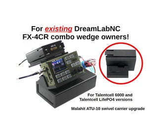 Upgrade ATU-10 swivel carrier for DreamLabNC FX-4CR Talentcell 6000 and LifePO4 wedges - add a tuner to your integrated FX-4CR setup!