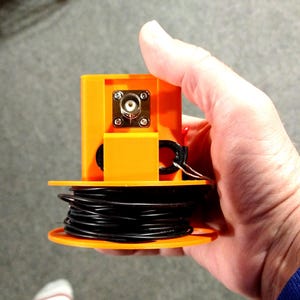 Integrated UNUN EFHW antenna winder reel - 3.5&quot; diameter - up to FT-140-43 core - winds with your fingers or included handle- Free Shipping!