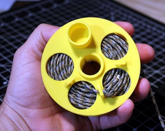 Paracord winder reel 3.5&quot; (90mm) diameter reel for 275 paracord (3/32&quot;), RG-316 coax - wind with your fingers or handle - Free Shipping!