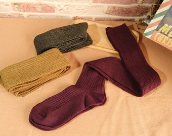 Winter-Overknee-Socken, warme Wadensocken für Damen, lange Kniestrümpfe für Herbst/Winter, warme oberschenkelhohe Strümpfe, warme Socken aus Schafwolle