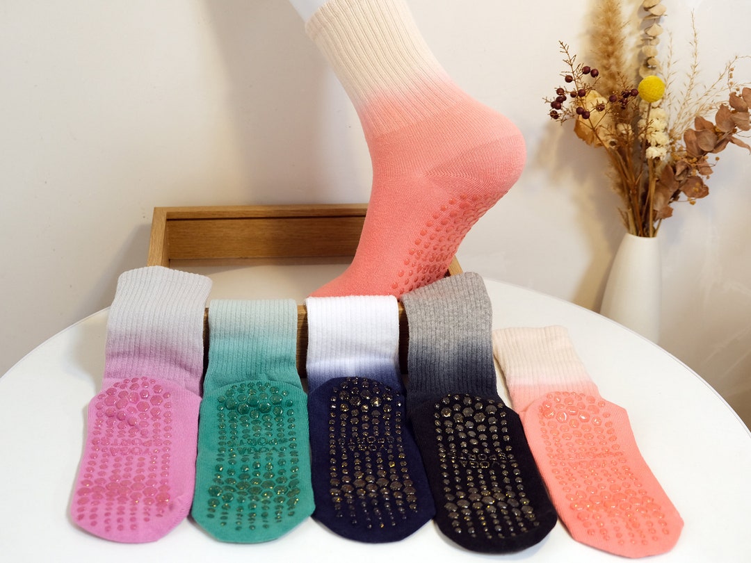 Yoga Pilates Stocks,indoor Antislip Socks,gradient Colors Yoga Socks