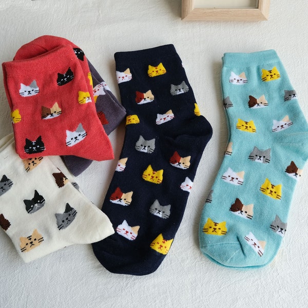 Chaussettes pour chat, chaussettes personnalisées, chaussettes décontractées pour femmes, chaussettes de haute qualité, chaussettes à motifs, chaussettes cadeaux