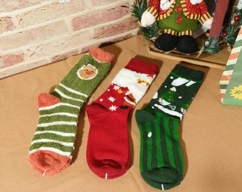 Christmas socks, Christmas style casual socks, padded women's socks, Christmas women's socks, Christmas gifts for ladies, women's socks