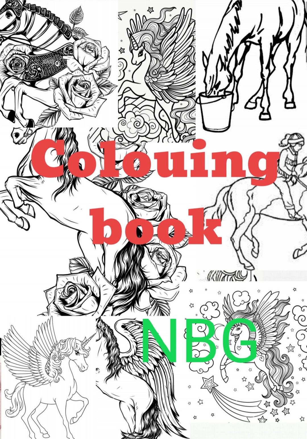 Hourse Colouring Book Colouring Book Cute Colouring Book - Etsy