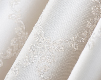 100% Blackout Luxury Jacquard Curtains, Extra Wide Floral Drapes, Custom Pinch Pleat Curtains, 11 Colors, Drapes for Living Room & Bedroom