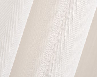 Custom Herringbone Linen Sheer Curtains. 7 Colors Option, Free Express Shipping