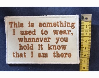 Embroidered memory patch