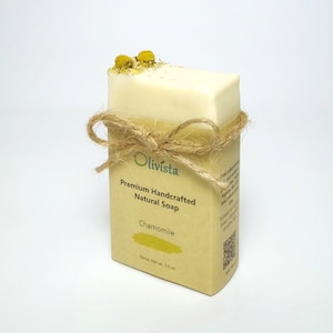 Chamomile Natural Soap: Olivista’s Premium Handmade Soap for All Skin Types - Luxurious and Nourishing Cold Processed Soap