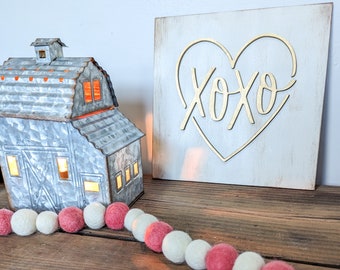 Distressed Xoxo Valentine's Sign Or Craft Kit