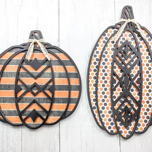 Set Of 2 Boho Pumpkins Or Craft Kit