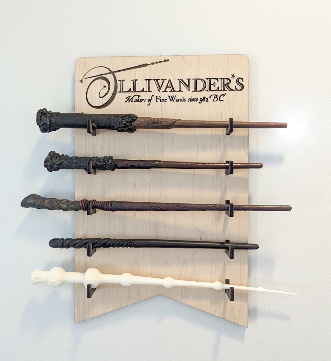 Ollivander's Wand Holder or Craft Kit for Wizard Decor, 15.5x10