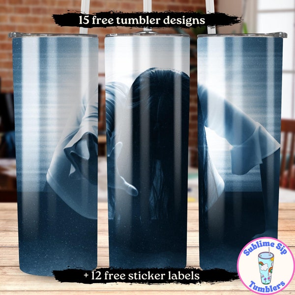 Scary Movie TV Tumbler Wrap 20 oz Skinny Tumbler Sublimation Design, Instant Download, Sublimation PNG, Straight & Tapered, Scary PNG