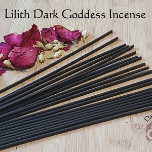 Lilith Goddess Succubus Handmade Incense Sticks - Honor the power of the Dark Mother! Witchcraft Supplies. Altar Tools. Dom Sub Gifts.