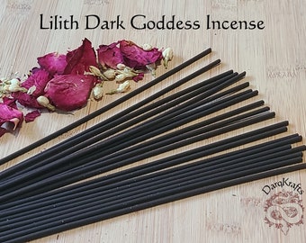 Lilith Goddess Succubus Handmade Incense Sticks - Honor the power of the Dark Mother! Witchcraft Supplies. Altar Tools. Dom Sub Gifts.