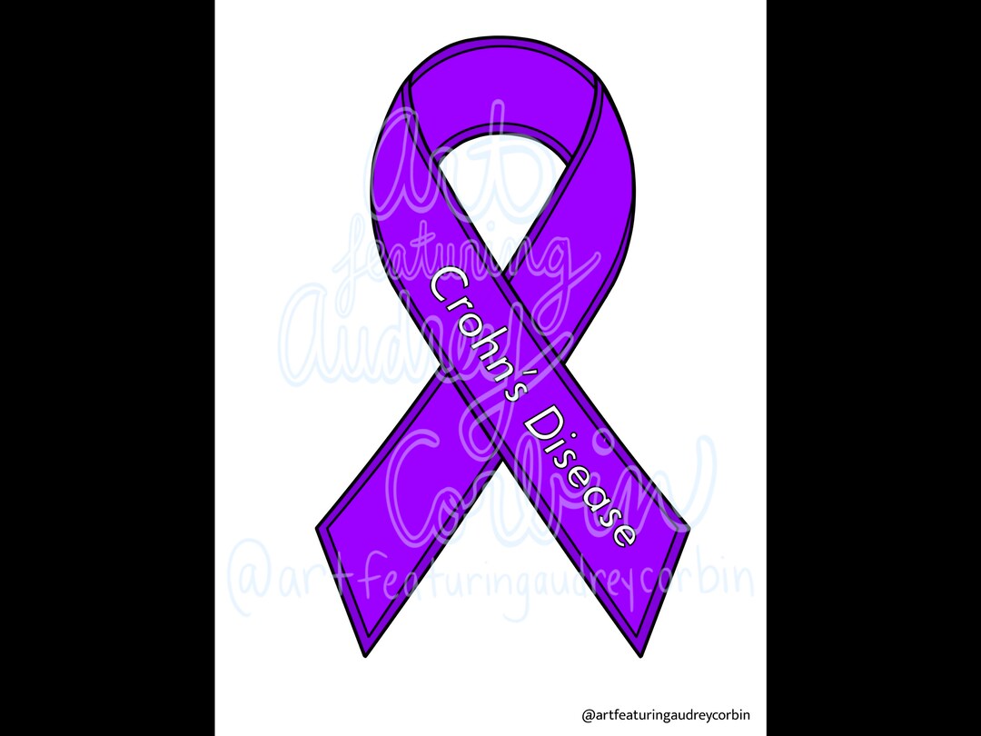 Crohn's Disease Awareness Ribbon Coloring Page for Kids and Adults ...