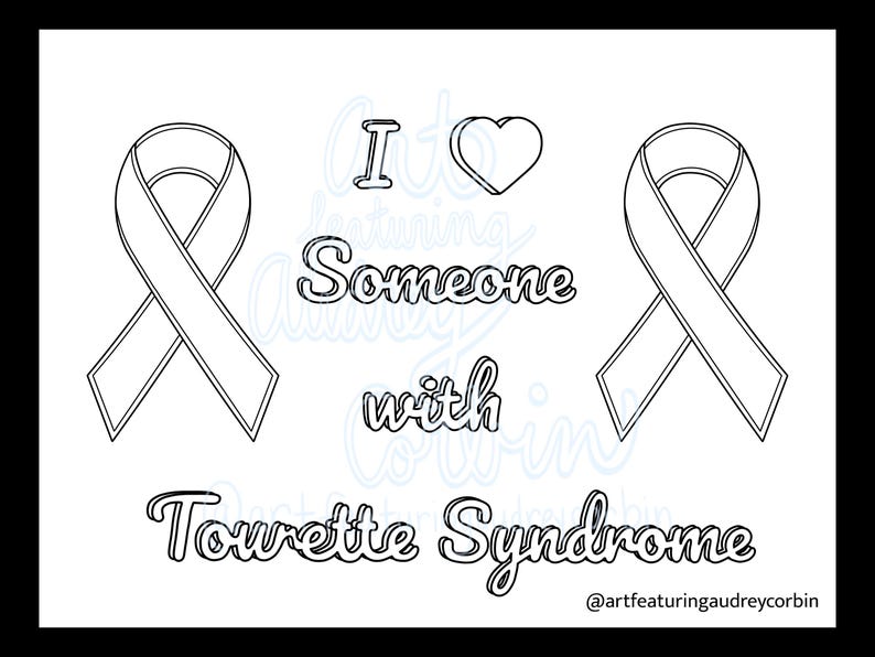 Turrets Ribbon Tourette Syndrome Awareness Coloring Pages Ribbon Designs for Kids and ...