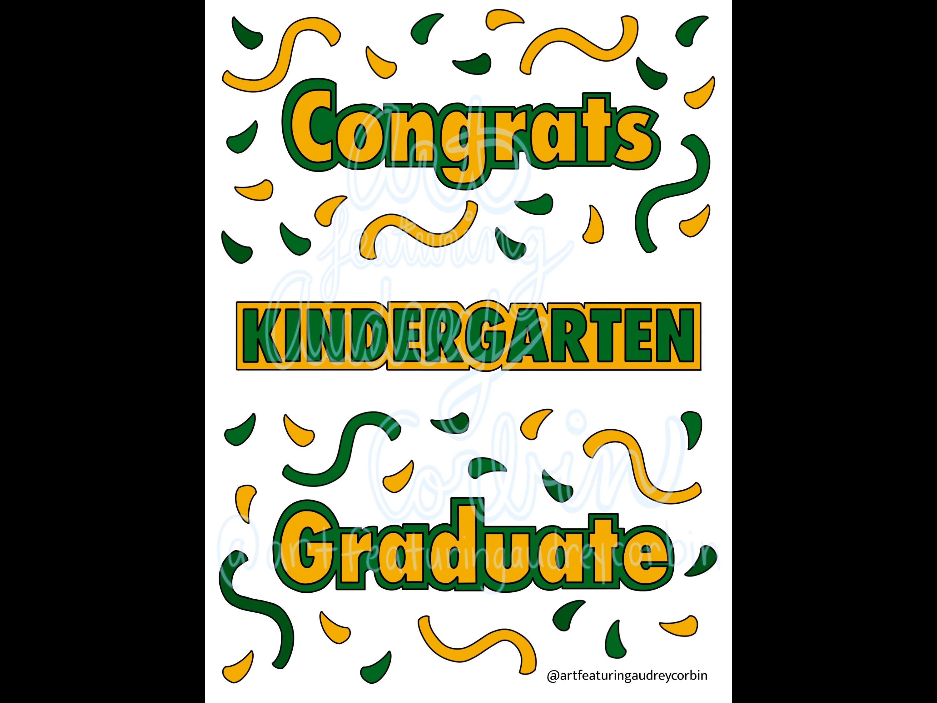 Kindergarten Graduation Coloring Page for Kids and Adults Instant ...