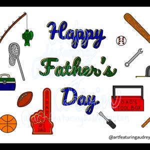 Happy Father's Day Coloring Page for Kids and Adults Instant Download ...