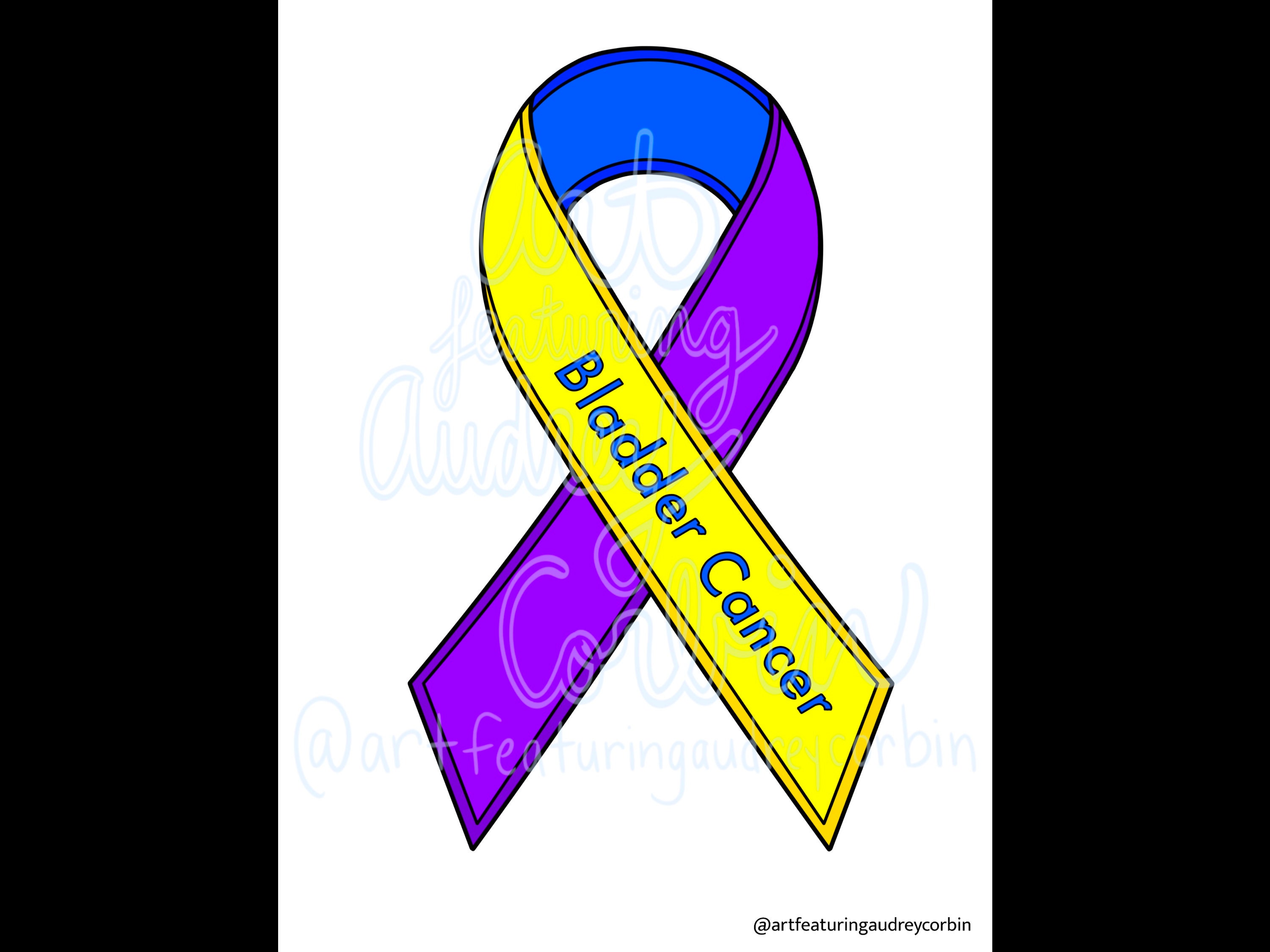 Bladder Cancer Awareness Ribbon Coloring Page for Kids and Adults ...