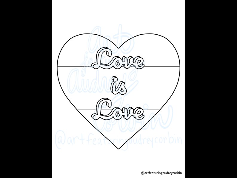 Polysexual Pride Coloring Page for Kids and Adults Instant Download