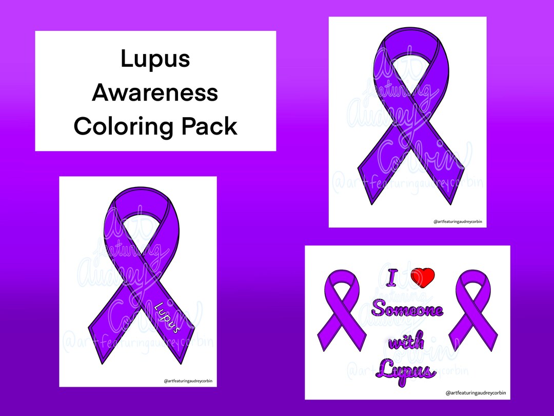 Lupus Awareness Coloring Pages for Kids and Adults Instant Download Coloring Page Digital ...