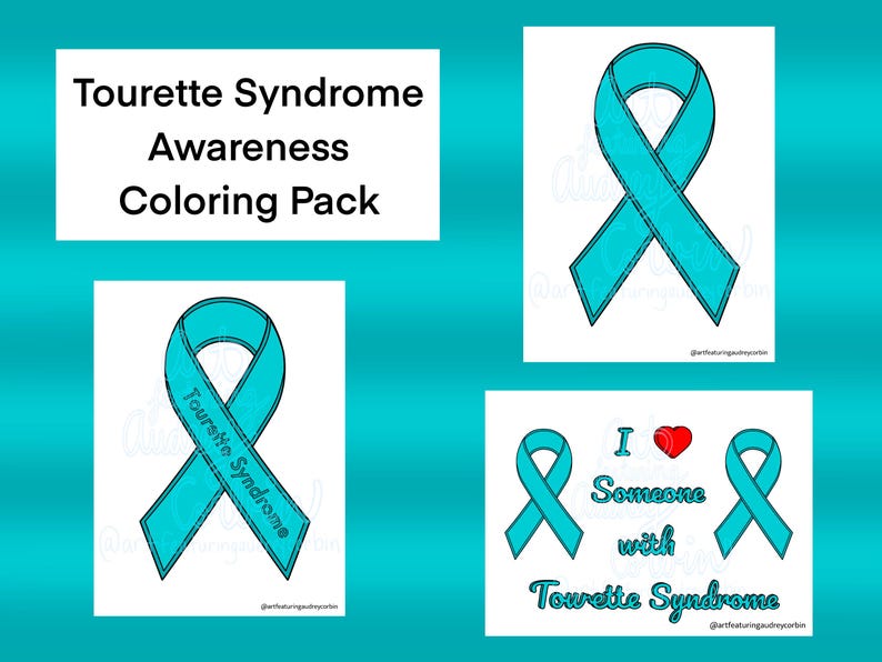 Turrets Ribbon Tourette Syndrome Awareness Coloring Pages Ribbon Designs for Kids and ...