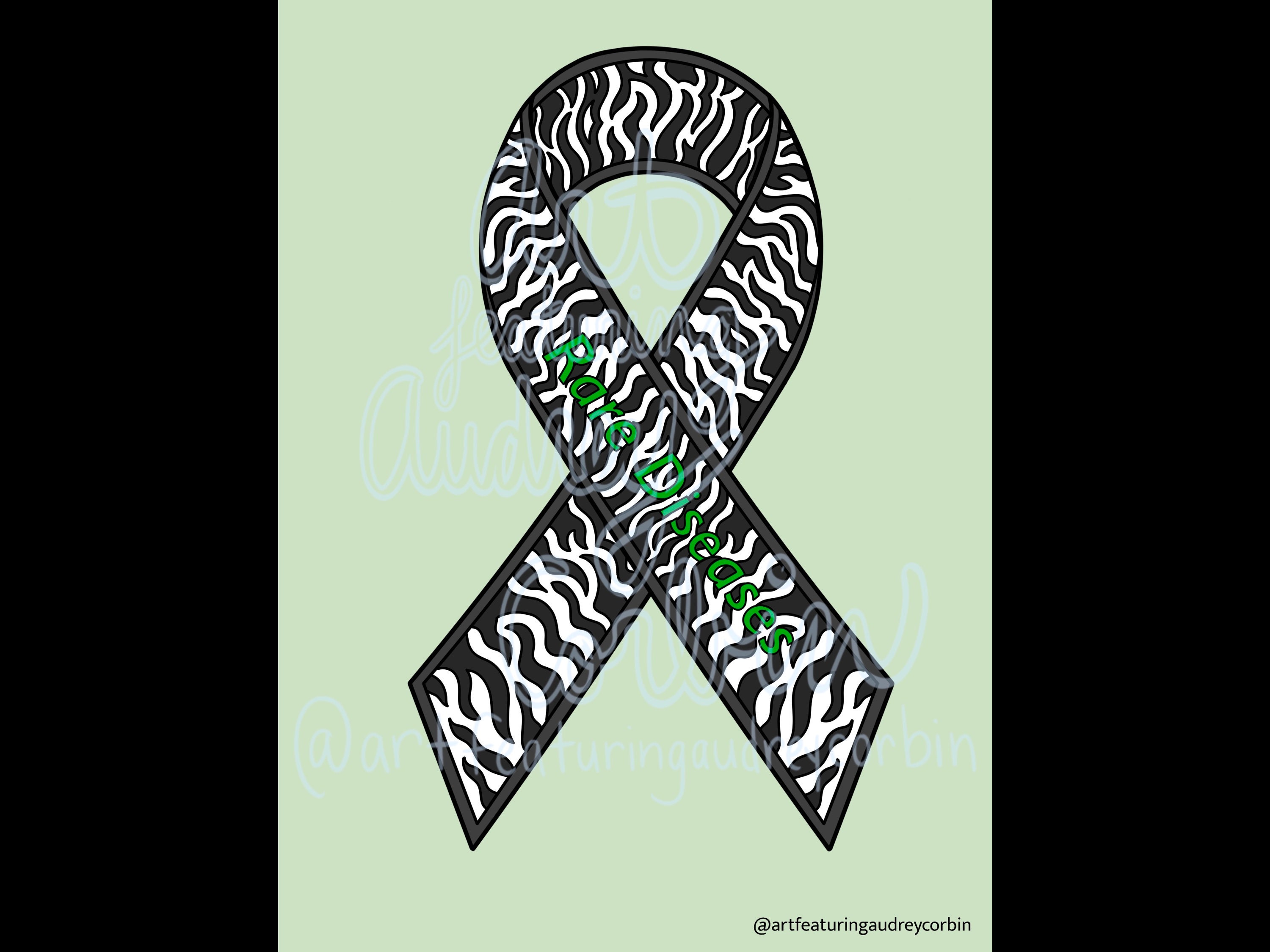 Rare Diseases Awareness Ribbon Coloring Page for Kids and Adults ...
